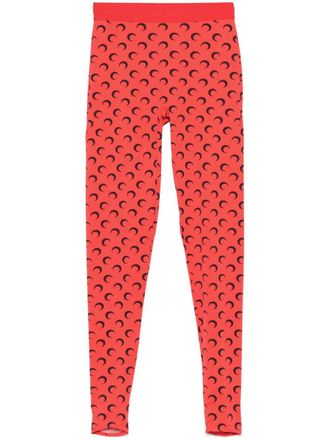 Marine Serre Legging met maanband - Rood