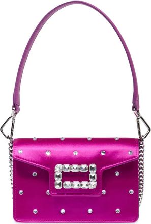 Lancel Angele Flap mini bag - women - Grained Leather/Calf Leather/Cotton/Fabric - OS - Pink