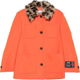 Msgm wool-blend jacket - Orange