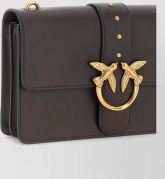 Pinko love bag one calfskin leather clutch bag