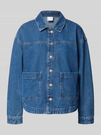 Vero Moda Oversized Langarmshirt aus Baumwoll-Mix Modell JAMIE in Blau, Gr&ouml;&szlig;e XL