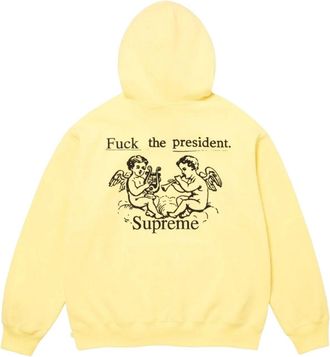SUPREME FW25 President Hooded Sweatshirt Light Yellow FW25SW80-LIGHT-YELLOW