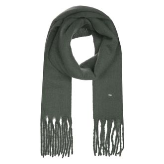 Luhta Schal LUHTA LUHTA NAANJOKI, Damen, gr&uuml;n (schwarz olive), Obermaterial: 100% Polyester, Modet&uuml;cher Schal, f&uuml;r Erwachsene, mit Fransen, mit Logo-Label, 