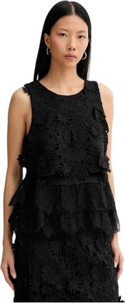 Munthe Rachine Blouse - Dames - Tops zonder mouwen - Zwart - XS - Katoen - Tops