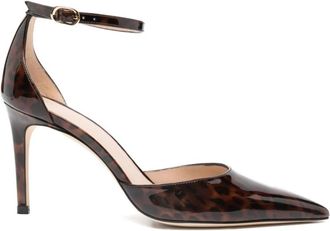 Stuart Weitzman Power 85 - Dames - Pumps - Bruin - 39 EU - Nylon - Schoenen