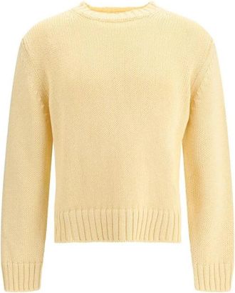Sunflower Cotton Crewneck Sweatshirt - Heren - Ronde hals truien - Beige - L - Katoen - Truien & Vesten
