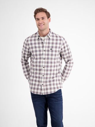 Lerros Karohemd LERROS, Herren, Gr. XXL, N-Gr, gr&uuml;n (nordic olive), Web, Obermaterial: 100% Baumwolle, kariert, normal h&uuml;ftbedeckend, Rundhals, 2-Knopf-Mansc