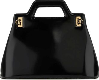 Ferragamo Wanda M Handtas - Dames - Handtassen - Zwart - ONE Size - Leer - Tassen