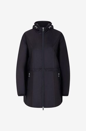 Moncler Leichte Regenjacke mit Schoss und Kapuze Wete