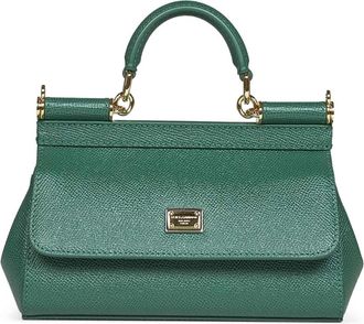 Dolce & Gabbana Kleine Sicily Tas - Dames - Handtassen - Groen - ONE Size - Katoen - Tassen