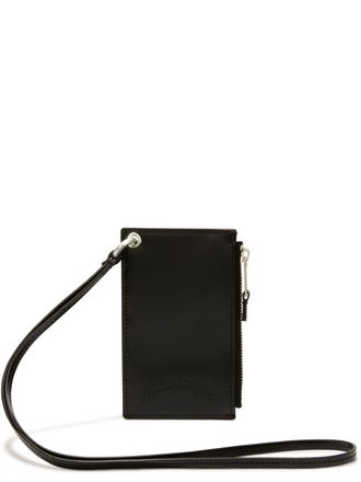 Palm Angels neck-strap cardholder - men - Viscose/Polyurethane/Polyester - One Size - Black