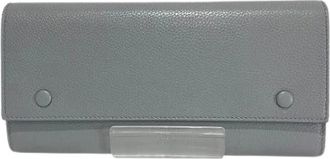 Celine Pre-owned Wallets, female, Gray, Size: ONE SIZE Pre-owned Large Flap Multifunction Leather Wallet
