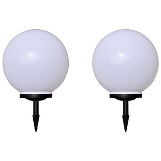 Berkfield Home Outdoor Pathway Lamps 2 pcs LED 40 cm with Ground Spike in White