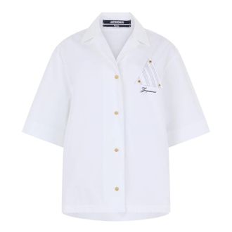 Jacquemus Shirts, female, White, Size: M The Marin shirt