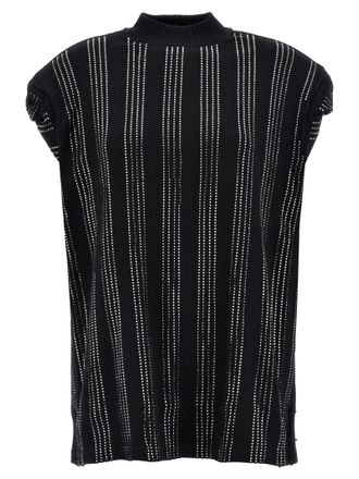The Attico Black Cotton Short Womens Dress