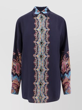 Etro paisley floral silk shirt