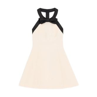 Valentino Vestido Corto Crepe Couture - Dresses - Mujer - Beige - L