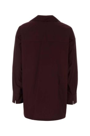Max Mara Womens Aubergine Poplin Cristel Blouse Rubino Scuro Exterior: Cotton Maglie Sweater