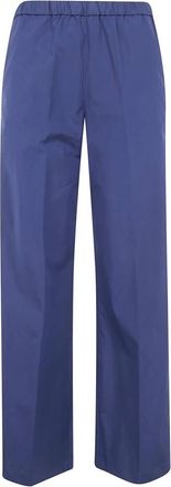 Aspesi Mod. 0128 Wijde Broek - Dames - Wijde Broeken - Blauw - L - Katoen - Broeken
