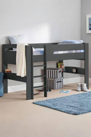 Julian Bowen Pluto Convertible Midsleeper Bed in Dark Grey | Size: Single