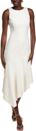 Michael Kors Asymmetrical Hem Wool-Blend Sheath Dress