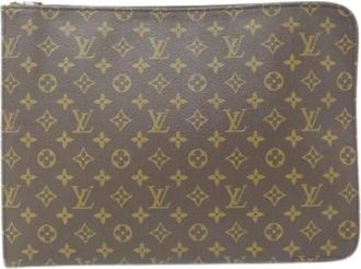 Louis Vuitton Pre-owned Clutches, female, Brown, Size: ONE SIZE Pre-owned Vintage Canvas Clutch