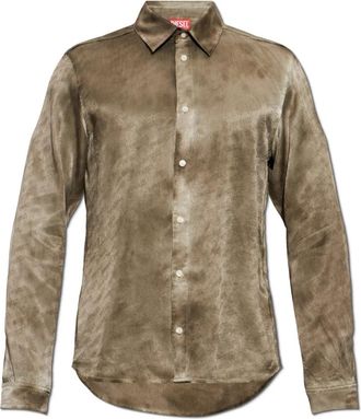 Diesel Casual Shirts - Heren - Casual Overhemden - Bruin - M - Overhemden