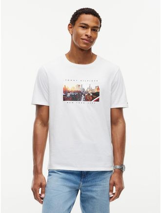 Tommy Hilfiger Mens NYC Skyline Graphic T-Shirt - Optic White - XXL