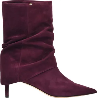 Baldinini Puntige Stiletto Enkellaars - Dames - Schoenen - Rood - Maat: 39 EU Leer