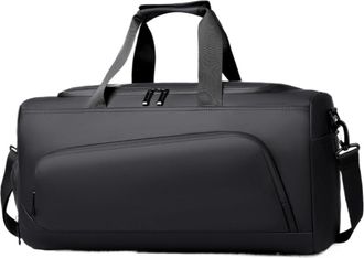 Generic Sports Gym Bag, Large Capacity Handbag,Portable Travel Duffel, Multi-compartment with Shoes Storage,Compatible For Vacation(Black)