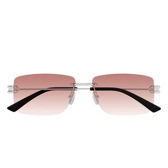 Bottega Veneta Sunglasses Bv1126 S 007 Silver/Red Men