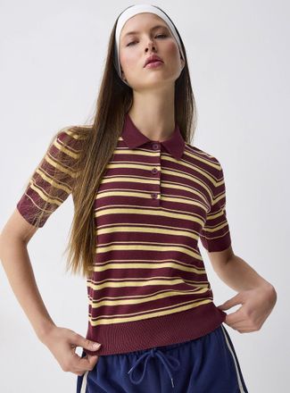 Twik Womens Mixed stripes Polo Shirt shirt