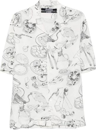 Jacquemus Illustrative-print Short-sleeve Shirt