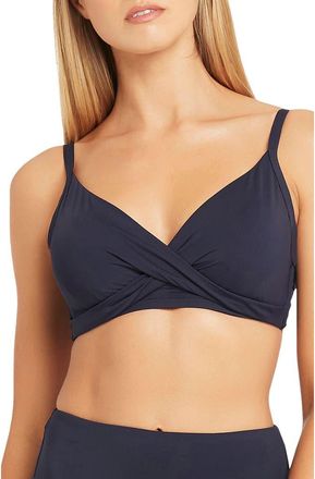 Sea Level Australia Twist Front DD- & E-Cup Underwire Bikini Top in Night Sky at Nordstrom Rack, Size 6 Us / 10 Au