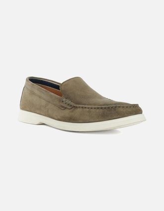 Dune London Mens Buftonn Mens Loafers - Green - Size: 12