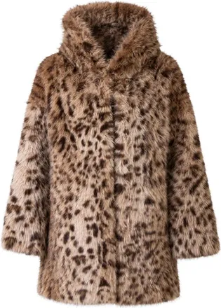 Bully Giacca in Finta Pelliccia Leopardata - - Jackets - Donna - Multicolore - S