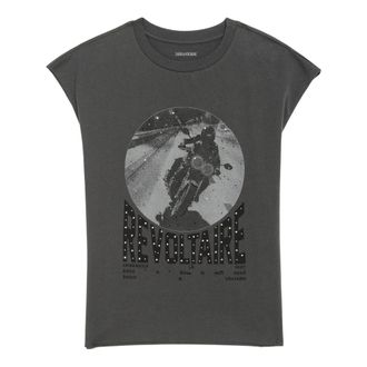 Zadig&Voltaire Cloe HC Photo Moto Strass - Tops - Mujer - Gris - M