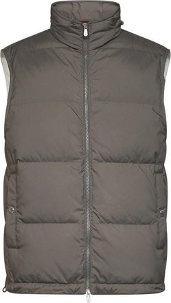 Brunello Cucinelli Jassen - Heren - Bodywarmers - Groen - 2XL - Polyester - Jassen