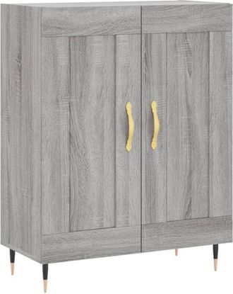 vidaXL Sideboard Grey Sonoma 69.5x34x90 cm Engineered Wood Vidaxl