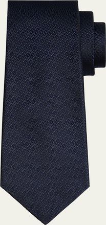 Kiton Mens Silk Tonal Jacquard Seven-Fold Tie