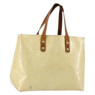Louis Vuitton Pre-owned Hand Bag - Dames - Vintage Handtas - Beige - ONE Size - Leer - Vintage