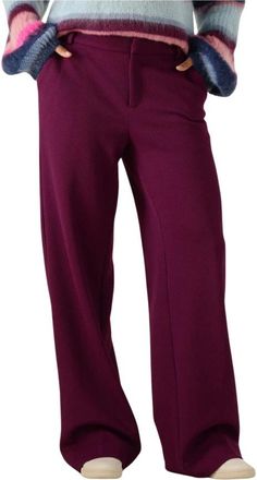 Pom Amsterdam Broeken, Dames, Paars, M, Polyester, Pants Lara