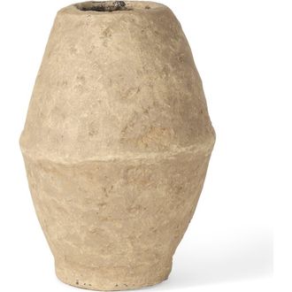 Mercana Rundal Paper Mache Vase in Beige at Nordstrom, Size Small