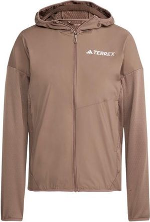 ADIDAS TERREX XPR Wind Hybrid Fleece Kunstfaserjacke f&uuml;r Damen | braun