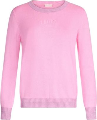 Liu Jo Maglia - Dames - Ronde hals truien - Roze - L - Polyester - Truien & Vesten