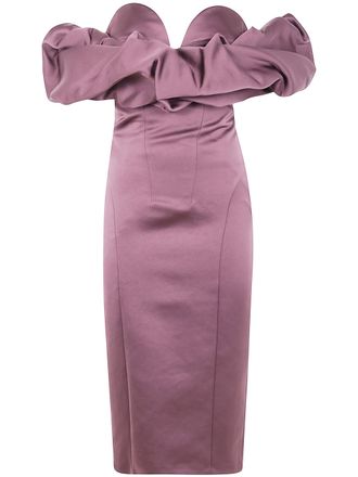 Elisabetta Franchi Satin Dress Strapples