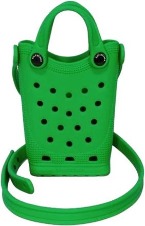 Balenciaga Pre-owned Cross Body Bags, unisex, Green, Size: ONE SIZE Pre-owned Crocs Phone Holder Rubber Shoulder Bag