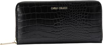 Carlo Colucci Portemonnee met Gouden Details Covi - unisex - Portefeuilles - Zwart - ONE Size - Accessoires