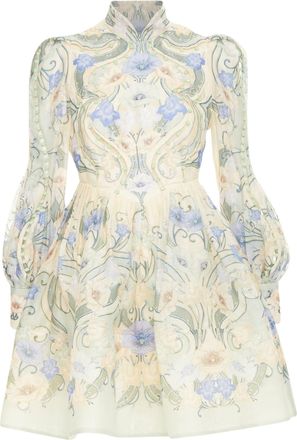 Zimmermann Rhythm Poppy bead embellished linen silk dress