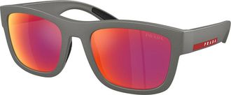 Prada PS 01ZSF Asian Fit 16X02U Mens Sunglasses Grey Size 56